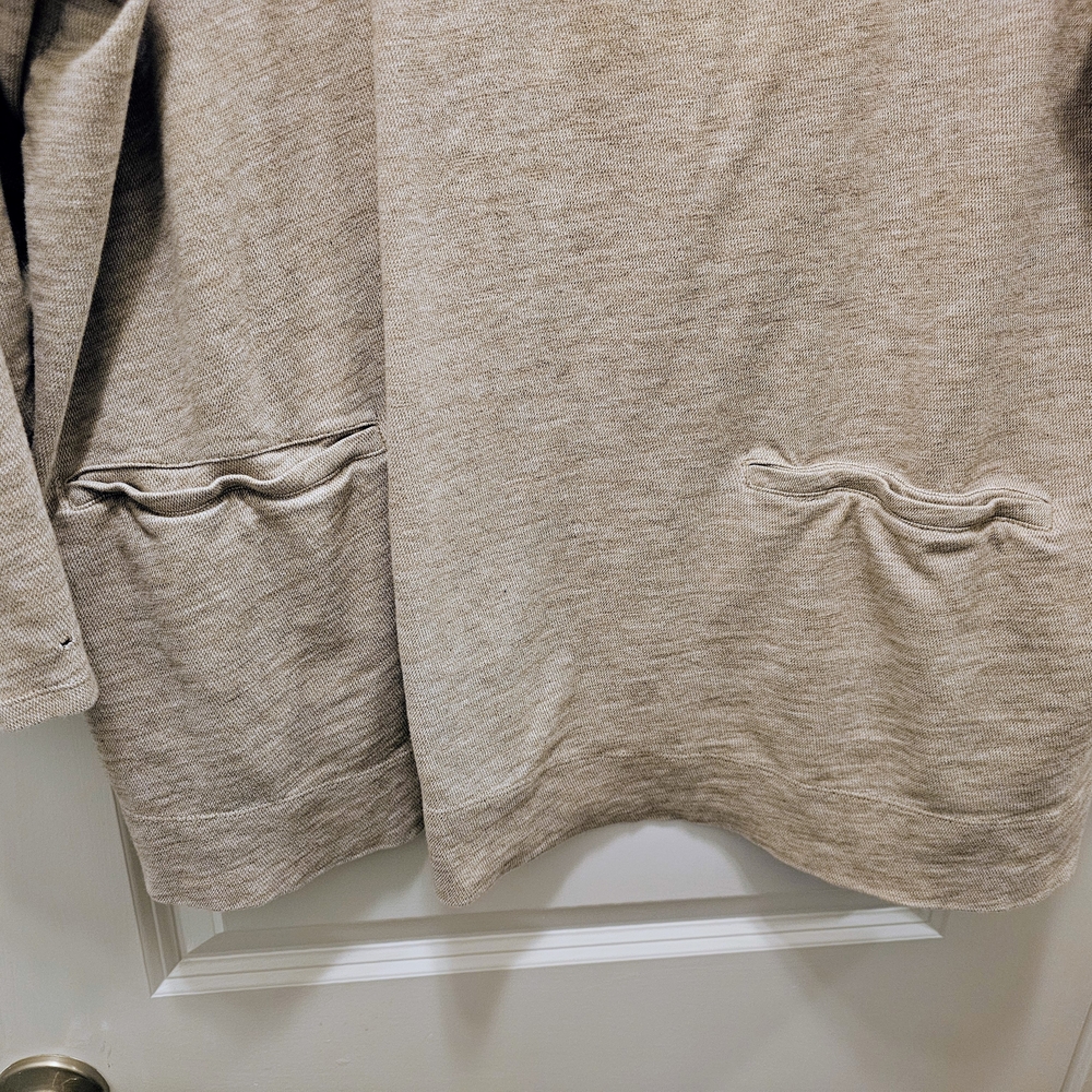 J.Jill 4X Taupe Knit Tunic Top V-Neck Long Sleeve Pockets Plus Size Relaxed - Picture 4 of 6